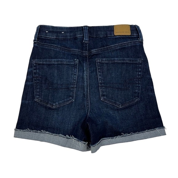 American Eagle Curvy Super Hi-Rise Shortie Short Next Level Stretch Raw Hem US 4 - Picture 2 of 9